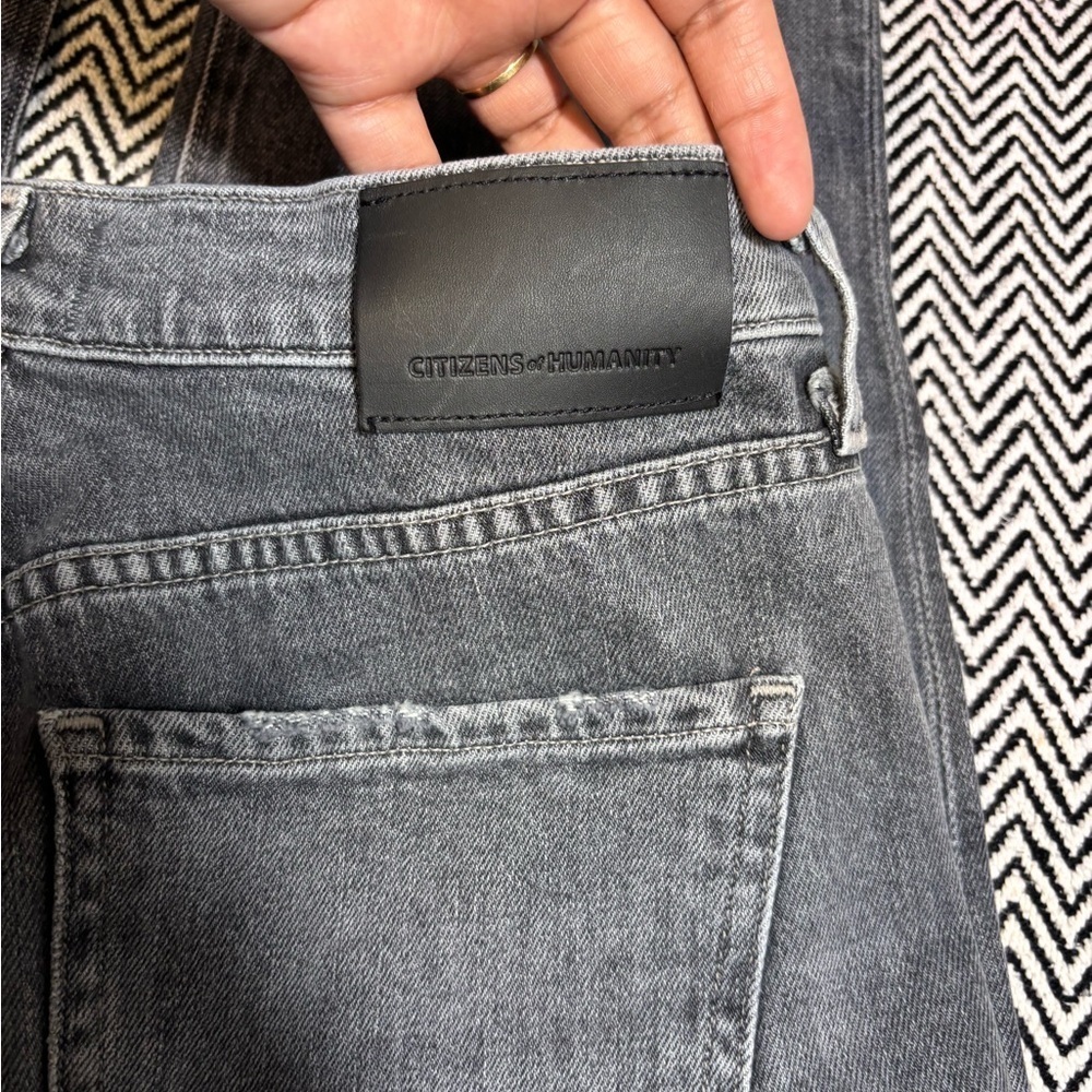Citizens of Humanity | Olivia Crop High Rise Slim Straight Silvermist| Sz 26 - Picture 7 of 10